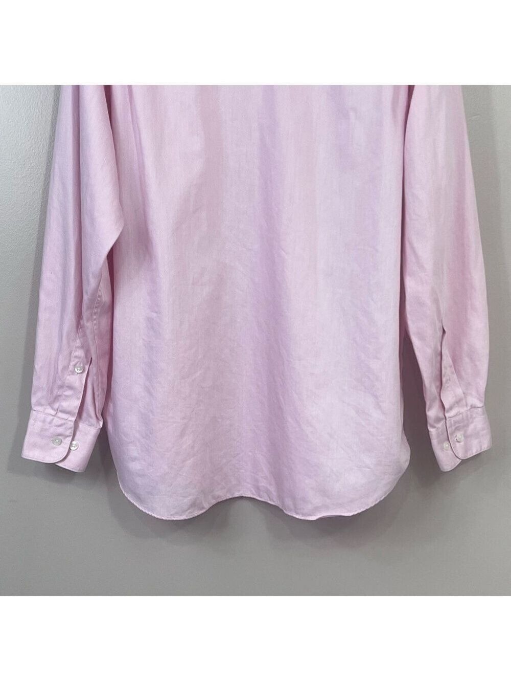 Perry Ellis Portfolio Dress Shirt Mens 16 1/2 34-35 Button Long Sleeve Pink - Picture 7 of 16